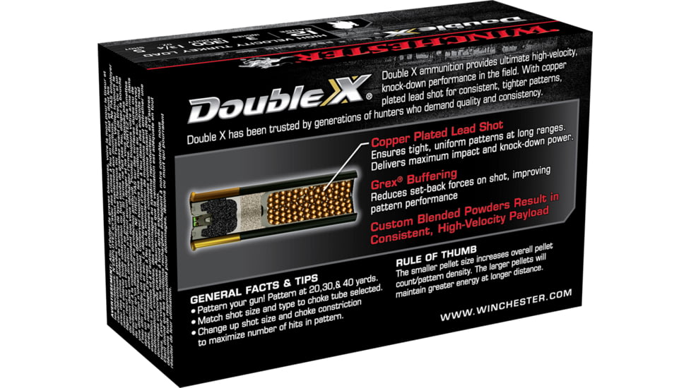 Winchester Double X 12 Gauge 1 3/4 oz 3in Centerfire Shotgun Ammo, 10 Rounds, STH1235