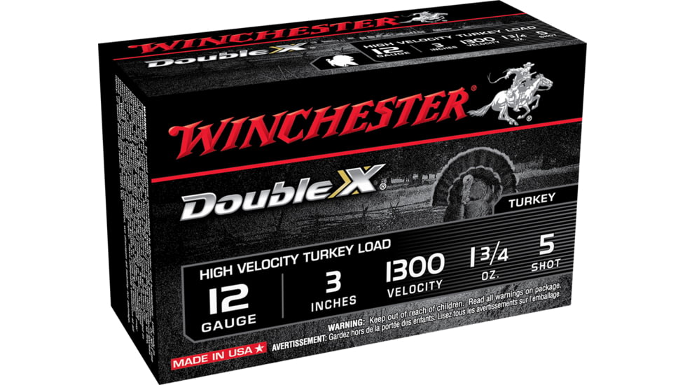 Winchester Double X 12 Gauge 1 3/4 oz 3in Centerfire Shotgun Ammo, 10 Rounds, STH1235