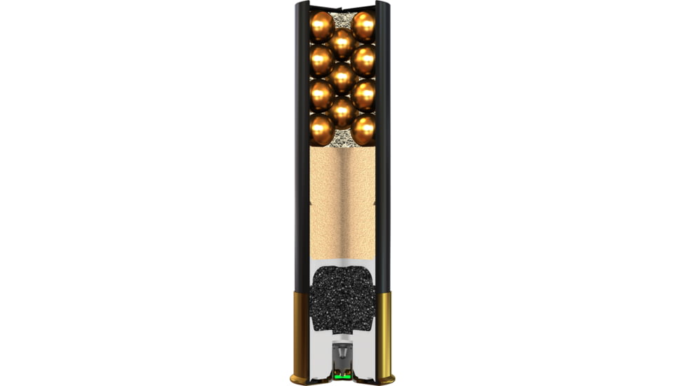 Winchester Double X 12 Gauge 15 Pellets 3.5in Centerfire Shotgun Buckshot Ammo, 5 Rounds, SB12L00