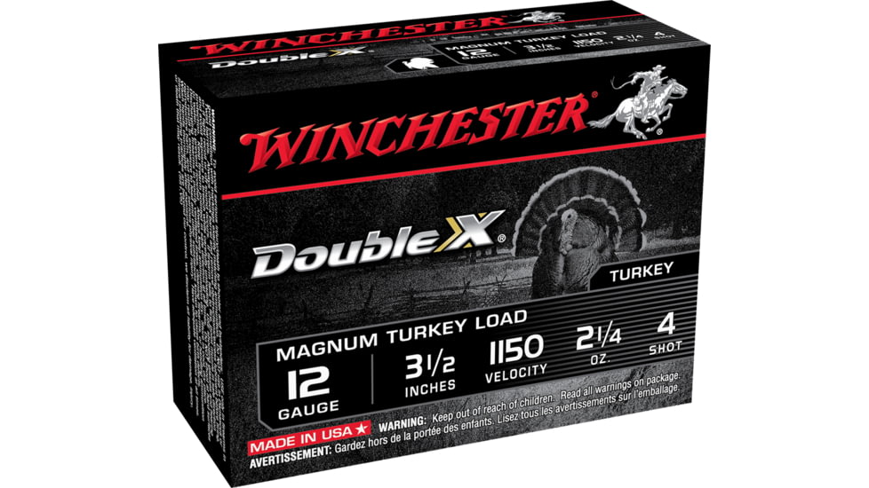 Winchester Double X 12 Gauge 2 1/4 oz 3.5in Centerfire Shotgun Ammo, 10 Rounds, XXT12L4