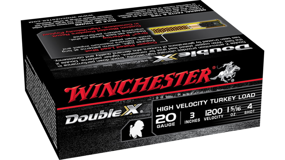 Winchester Double X 20 Gauge 1 5/16 oz 3in Centerfire Shotgun Ammo, 10 Rounds, STH2034
