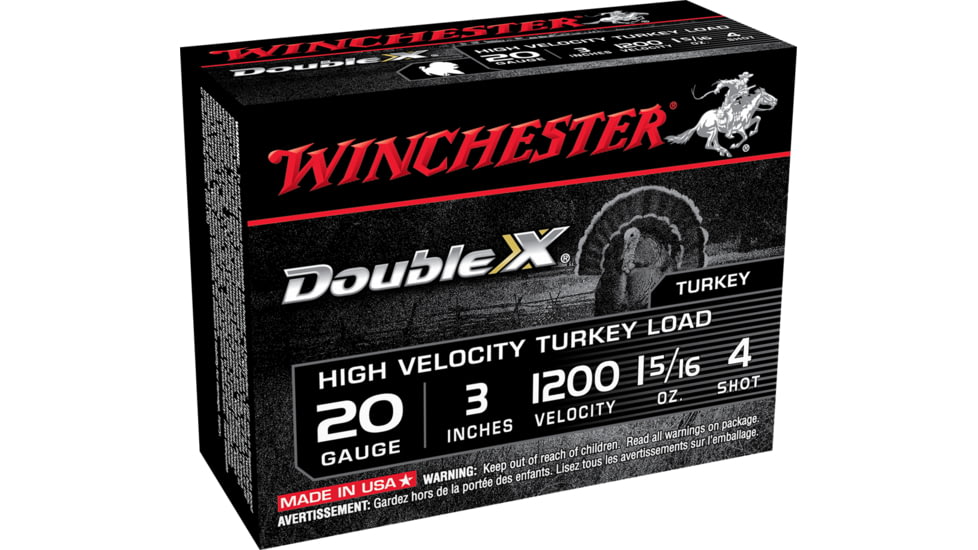 Winchester Double X 20 Gauge 1 5/16 oz 3in Centerfire Shotgun Ammo, 10 Rounds, STH2034