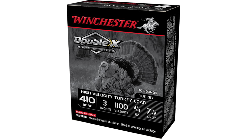 Winchester Double X Diamond Grade .410 Gauge 3in 3/4oz Centerfire Shotgun Ammo, 10 Round, STH4137