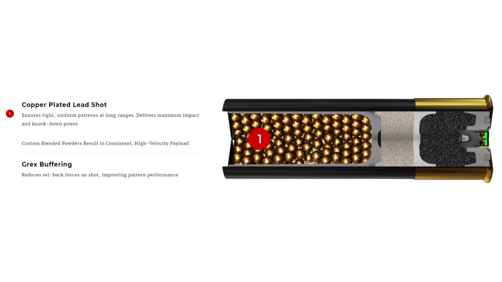 Winchester Double X Shotgun Shot, 12 Gauge, 3.5in Shot Length, 2 1/4oz Shot Weight, 4 Shot Size, 10 Rounds, XXT12L4