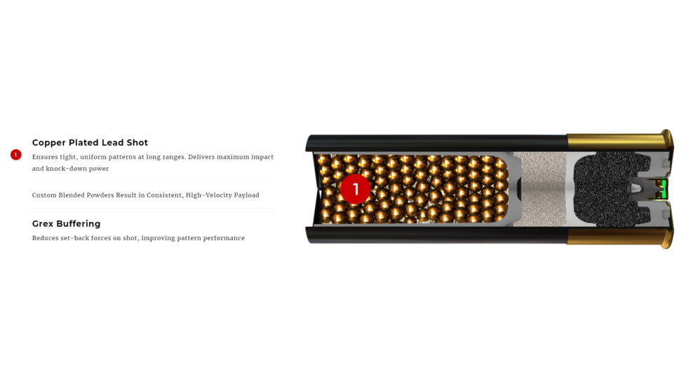 Winchester Double X Shotgun Shot, 12 Gauge, 3.5in Shot Length, 2oz Shot Weight, 4 Shot Size, 10 Rounds, STH12354