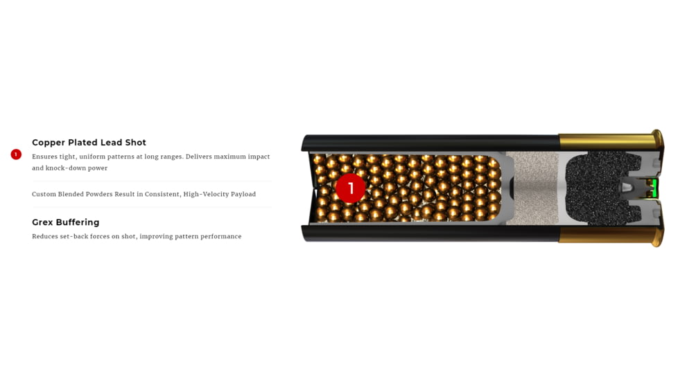 Winchester Double X Shotgun Shot, 12 Gauge, 3in Shot Length, 1 3/4oz Shot Weight, 5 Shot Size, 10 Rounds, STH1235