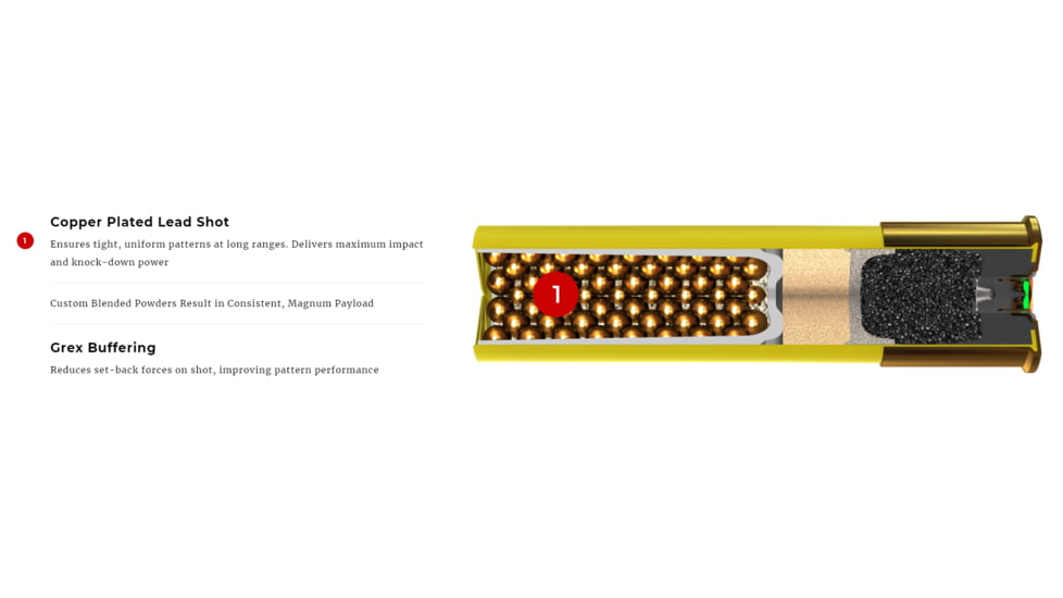 Winchester Double X Shotgun Shot, 20 Gauge, 3in Shot Length, 1 5/16oz Shot Weight, 4 Shot Size, 10 Rounds, STH2034