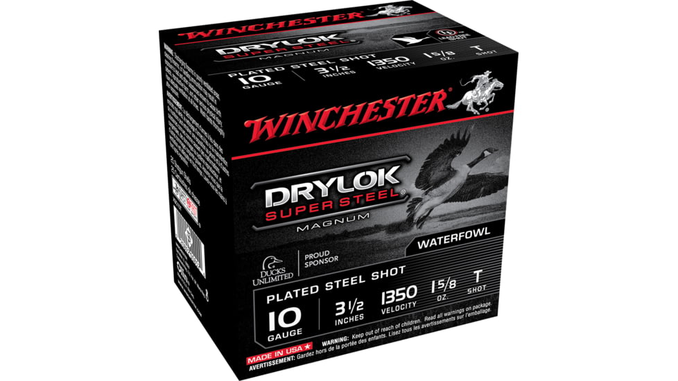 Winchester Drylok 10 Gauge 1 5/8 oz 3.5in Centerfire Shotgun Ammo, 25 Rounds, XSC10T