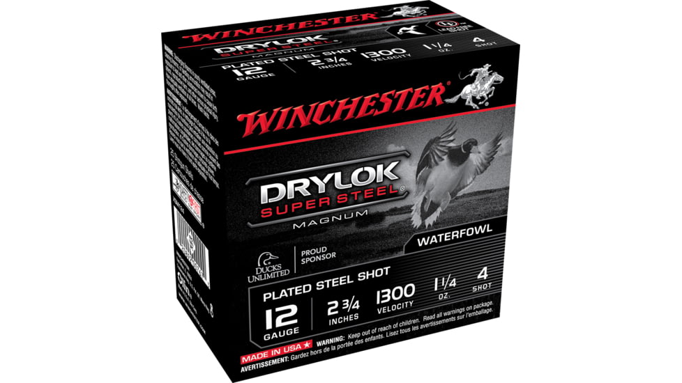 Winchester Drylok 12 Gauge 1 1/4 oz 2.75in Centerfire Shotgun Ammo, 25 Rounds, XSM124