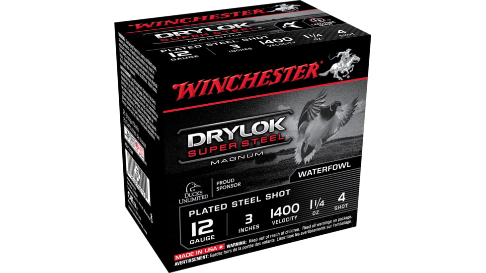 Winchester Drylok 12 Gauge 1 1/4 oz 3in Centerfire Shotgun Ammo, 25 Rounds, XSV1234