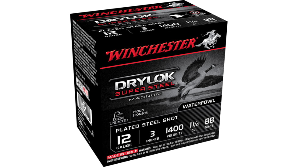 Winchester Drylok 12 Gauge 1 1/4 oz 3in Centerfire Shotgun Ammo, 25 Rounds, XSV123BB
