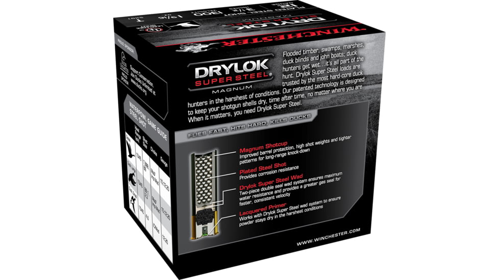 Winchester Drylok 12 Gauge 1 9/16 oz 3.5in Centerfire Shotgun Ammo, 25 Rounds, XSC12LT