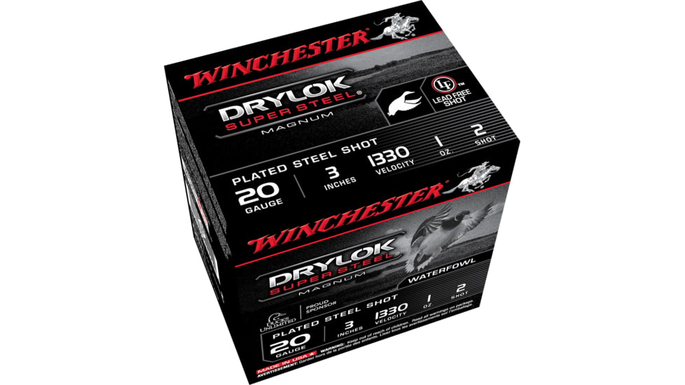 Winchester Drylok 20 Gauge 1 oz 3in Centerfire Shotgun Ammo, 25 Rounds, XSM2032