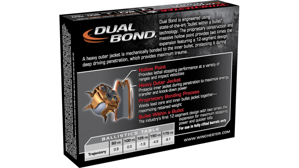 Winchester Dual Bond Shotshell 20 Gauge 260 grain 3in Centerfire Shotgun Slug Ammo, 5 Rounds, SSDB203