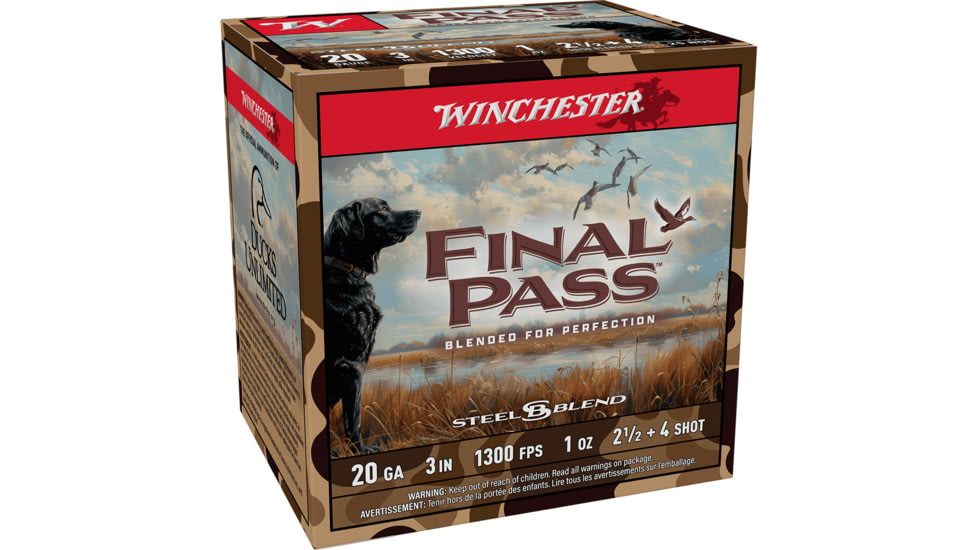 Winchester HS 20 Gauge 1 1/2 oz 3 in Shotgun Ammo, 25 Round, 2.5/4, FP203254
