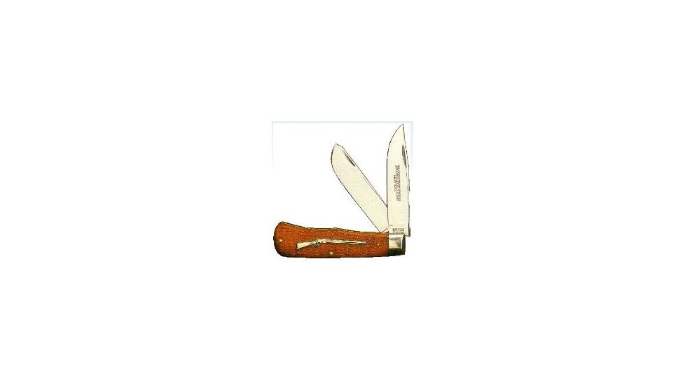 Winchester Knives 4 1/2in, 2 Blade Large Trapper w/ Burnt Orange Bone Handle W 15 29103 1/2