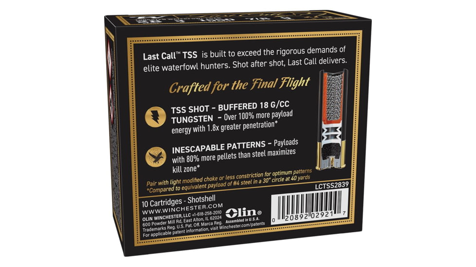 Winchester Last Call Tss 12ga 3" 1-1/4oz #5 10rd 10bx/cs, WNLCTSS2839