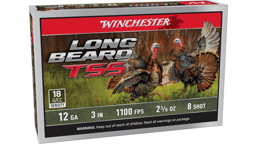 Winchester Long Beard TSS 12 Gauge 2-3/8oz #8 3 Shotgun Ammo, 5 Rounds, LBTSS1238