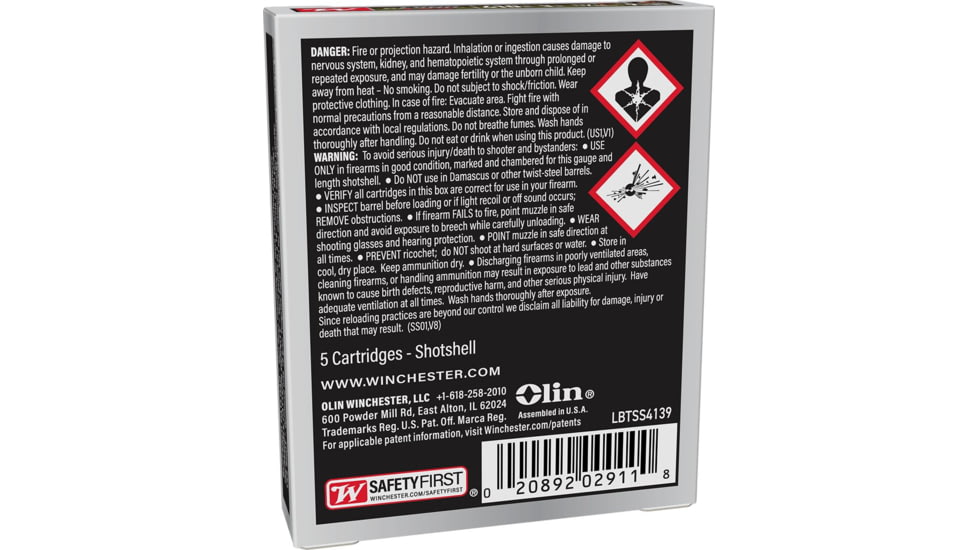 Winchester Long Beard TSS 410 Bore 3in 13/16oz #9 Shotgun Ammo, 5rd, LBTSS4139