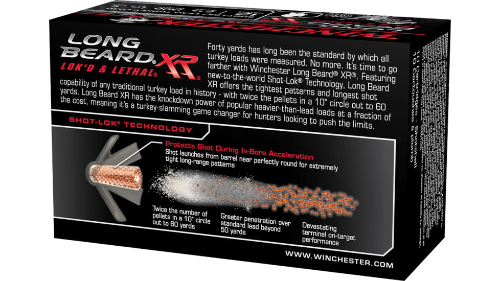 Winchester LONG BEARD XR 12 Gauge 1 1/4 oz 2.75in Centerfire Shotgun Ammo, 10 Rounds, STLB125