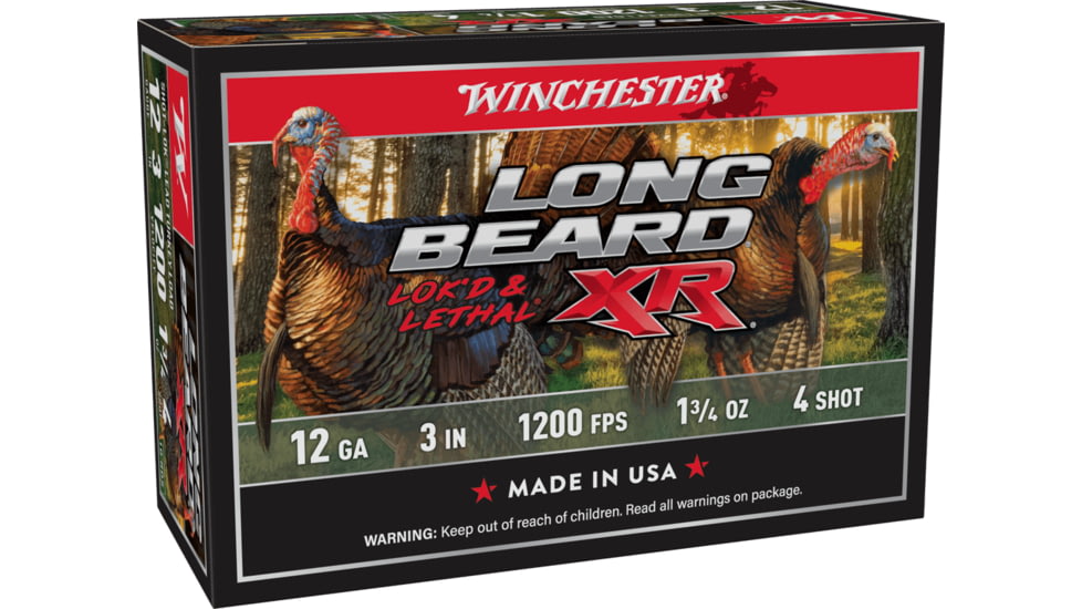 Winchester LONG BEARD XR 12 Gauge 1 3/4 oz 3in Centerfire Shotgun Ammo, 10 Rounds, STLB1234