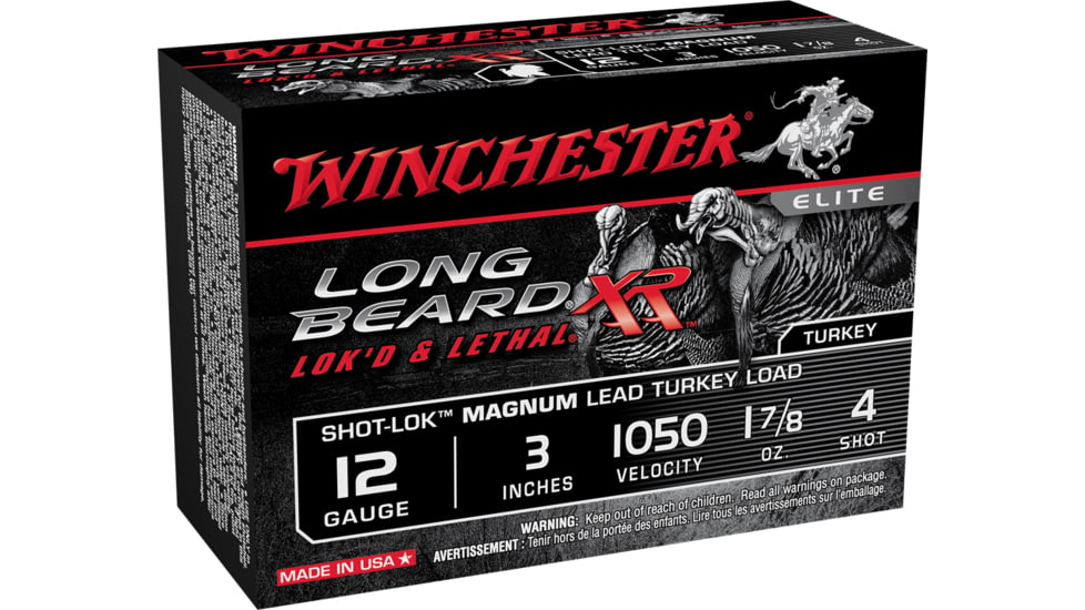 Winchester LONG BEARD XR 12 Gauge 1 7/8 oz 3in Centerfire Shotgun Ammo, 10 Rounds, STLB123M4