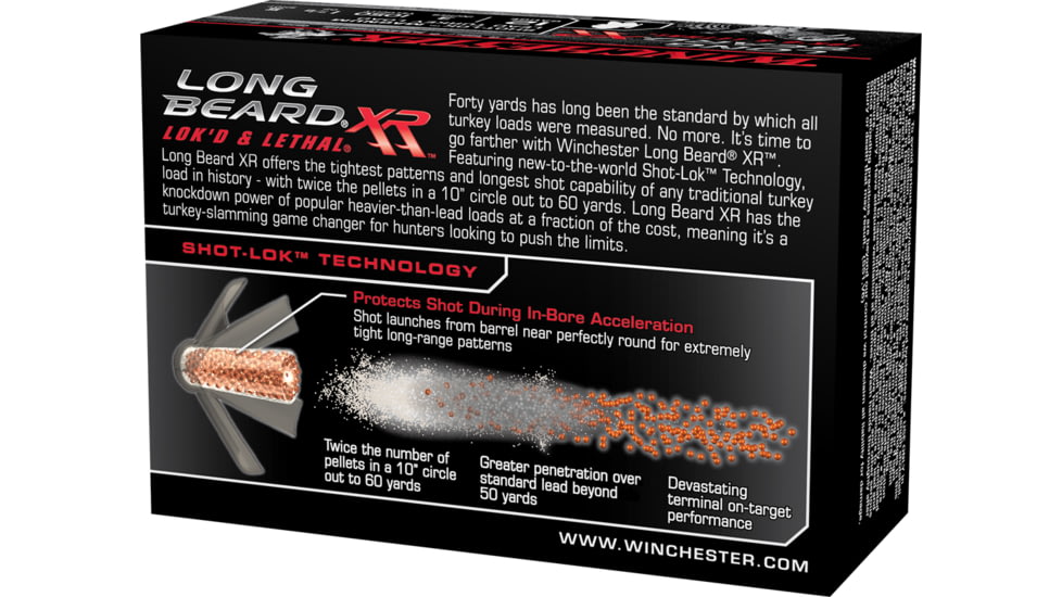 Winchester LONG BEARD XR 12 Gauge 1 7/8 oz 3in Centerfire Shotgun Ammo, 10 Rounds, STLB123M5