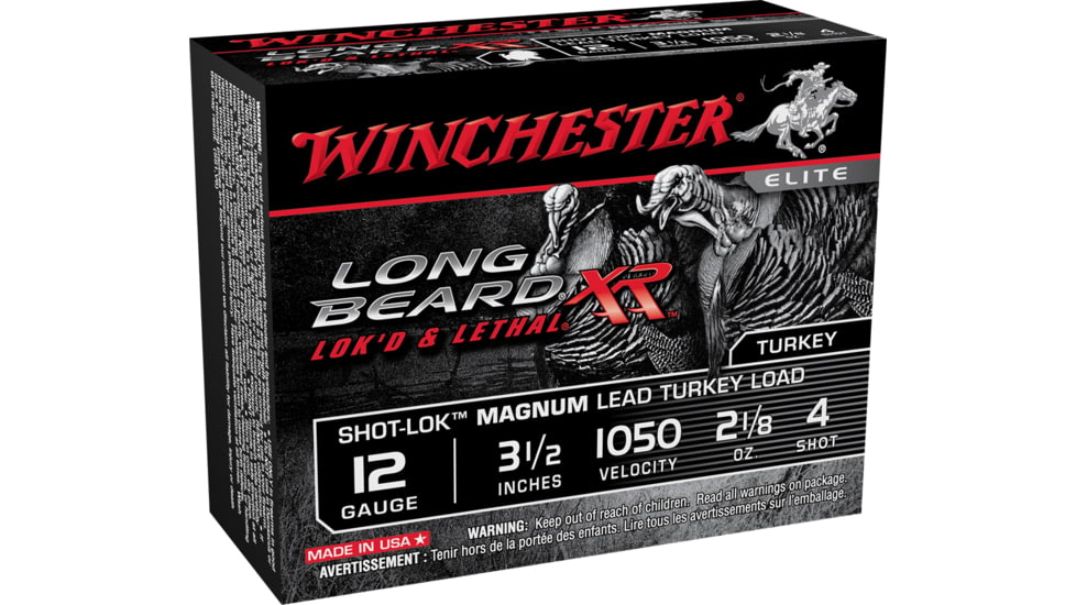 Winchester LONG BEARD XR 12 Gauge 2 1/8 oz 3.5in Centerfire Shotgun Ammo, 10 Rounds, STLB12LM4