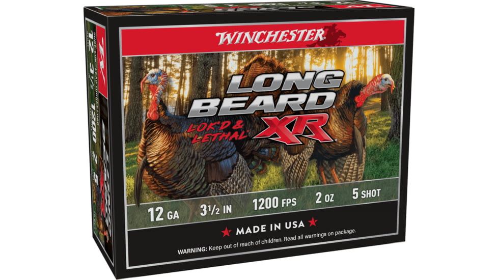 Winchester Long Beard XR, 12 Gauge, 2 oz, 3 1/2 in, Size 5, Centerfire Shotgun Ammo, 10 Rounds, STLB12L5