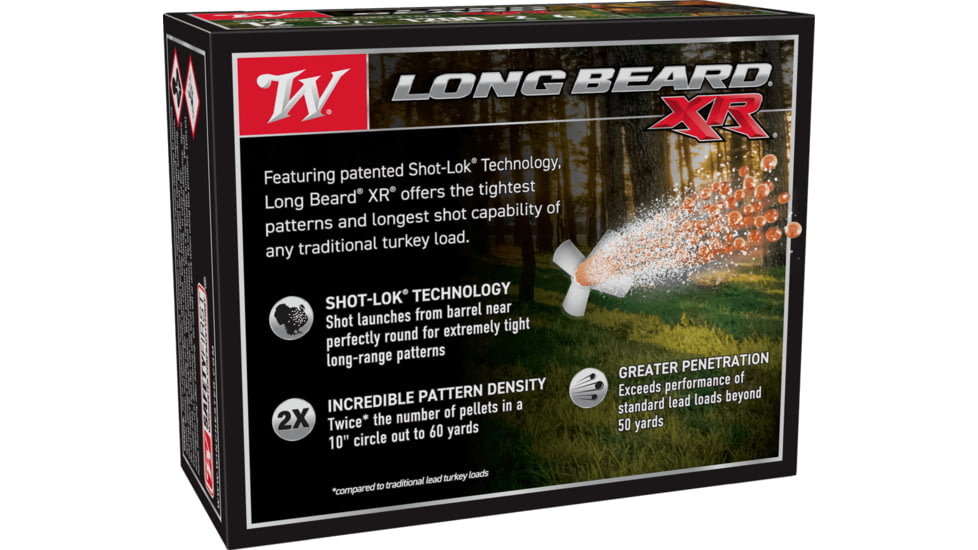 Winchester Long Beard XR, 12 Gauge, 2 oz, 3 1/2 in, Size 6, Centerfire Shotgun Ammo, 10 Rounds, STLB12L6