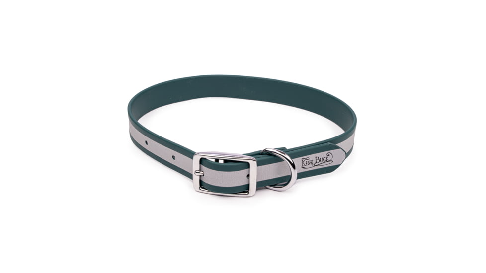 Winchester Pet King Buck Core D Ring High Visibility Reflective Collar, Deep Teal, M/L, KB-DRC-DT-M/L-1