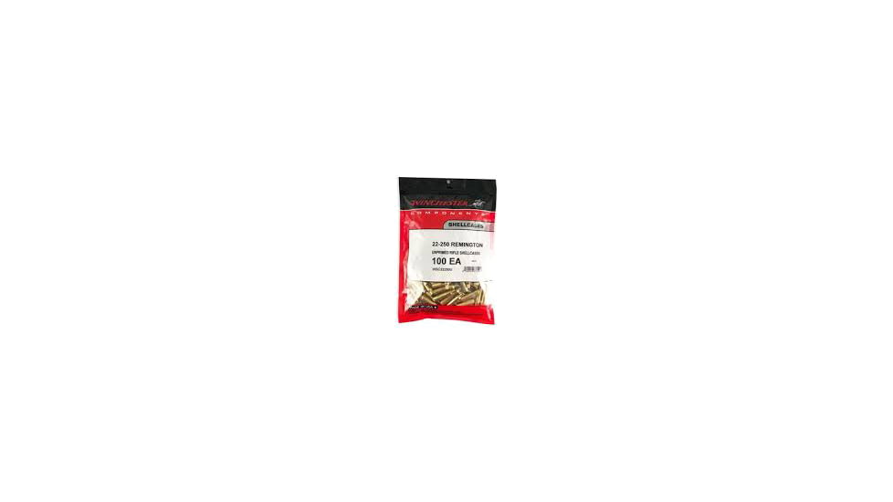 Winchester Rifle Brass, .22-250 Remington, Unprimed, 100/Pack, WSC22250U