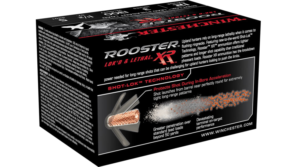 Winchester ROOSTER XR 12 Gauge 1 1/2 oz 3in Centerfire Shotgun Ammo, 15 Rounds, SRXR1235