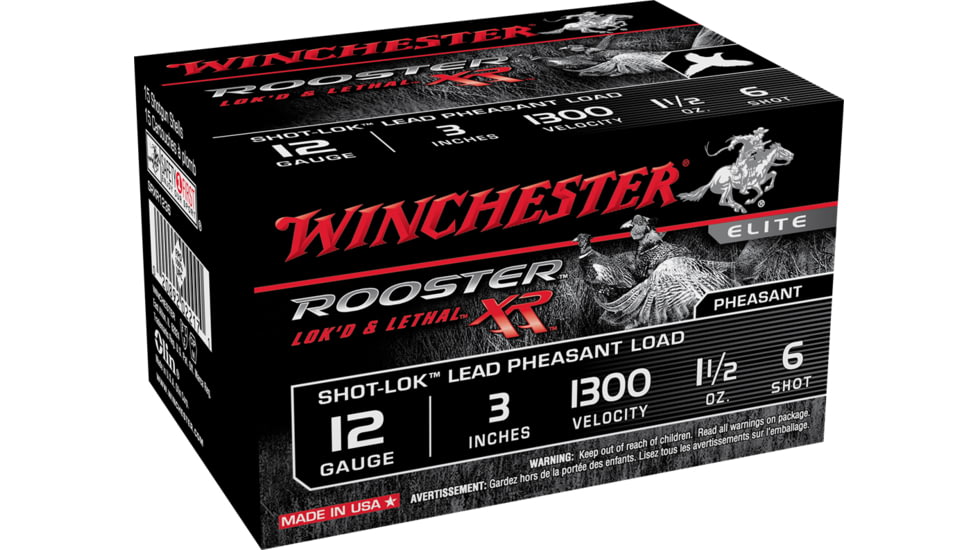 Winchester ROOSTER XR 12 Gauge 1 1/2 oz 3in Centerfire Shotgun Ammo, 15 Rounds, SRXR1236
