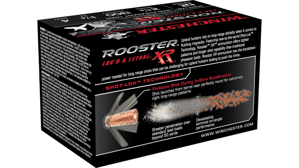 Winchester ROOSTER XR 12 Gauge 1 1/4 oz 2.75in Centerfire Shotgun Ammo, 15 Rounds, SRXR124