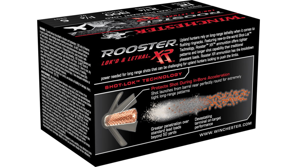 Winchester ROOSTER XR 12 Gauge 1 1/4 oz 2.75in Centerfire Shotgun Ammo, 15 Rounds, SRXR126