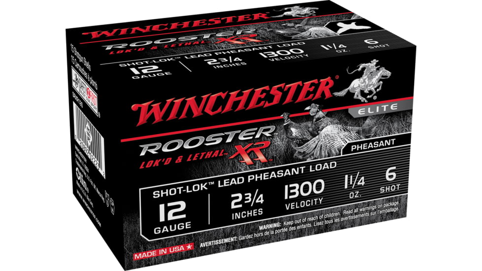 Winchester ROOSTER XR 12 Gauge 1 1/4 oz 2.75in Centerfire Shotgun Ammo, 15 Rounds, SRXR126