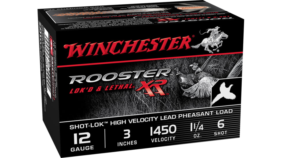 Winchester ROOSTER XR 12 Gauge 1 1/4 oz 3in Centerfire Shotgun Ammo, 15 Rounds, SRXR123HV6