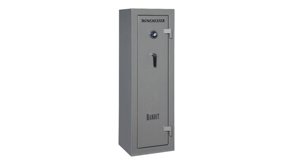 Winchester Safes Bandit 9, 10 Gun Safe, 45 Min Fire Rating, U.L. Listed Mechanical Lock, Gunmetal Gray, 9.2 cu. Ft, B-5618F1-9-10-M