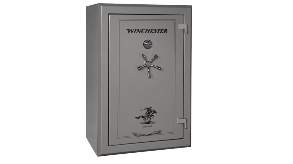 Winchester Safes Silverado 40, 48 Gun Safe, 2 Hour Fire Rating, U.L. Listed Mechanical Lock, Black, 40.3 cu. Ft, S-5940-40-7-M