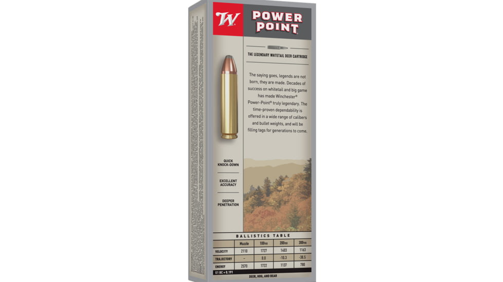 Winchester SPR X .450BM 260 Grain PP Brass Case Centerfire Rifle Ammo, 20RD, WINCX4501
