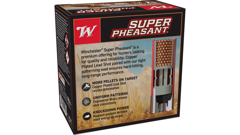 Winchester Super Pheasant 12 Gauge 1 3/8 oz 2.75in Centerfire Shotgun Ammo, 25 Rounds, X12PH4