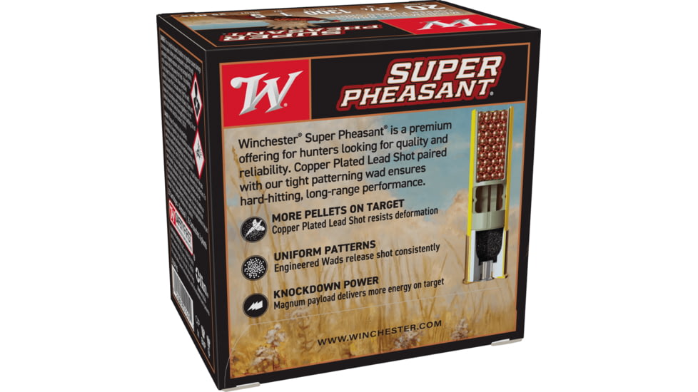 Winchester Super Pheasant 20 Gauge 1 oz 2.75in Centerfire Shotgun Ammo, 25 Rounds, X20PH5