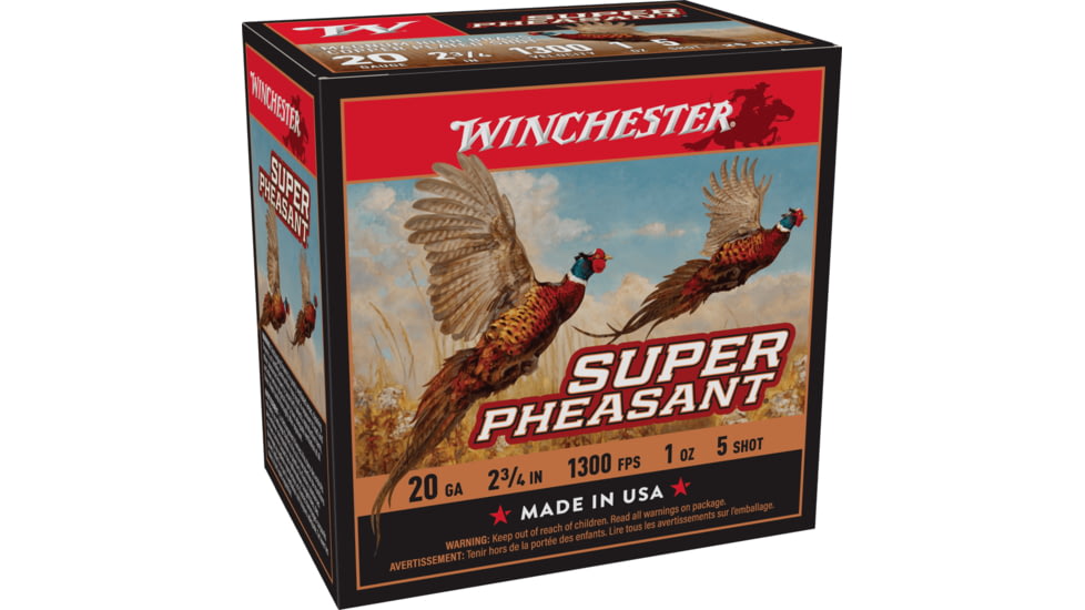 Winchester Super Pheasant 20 Gauge 1 oz 2.75in Centerfire Shotgun Ammo, 25 Rounds, X20PH5