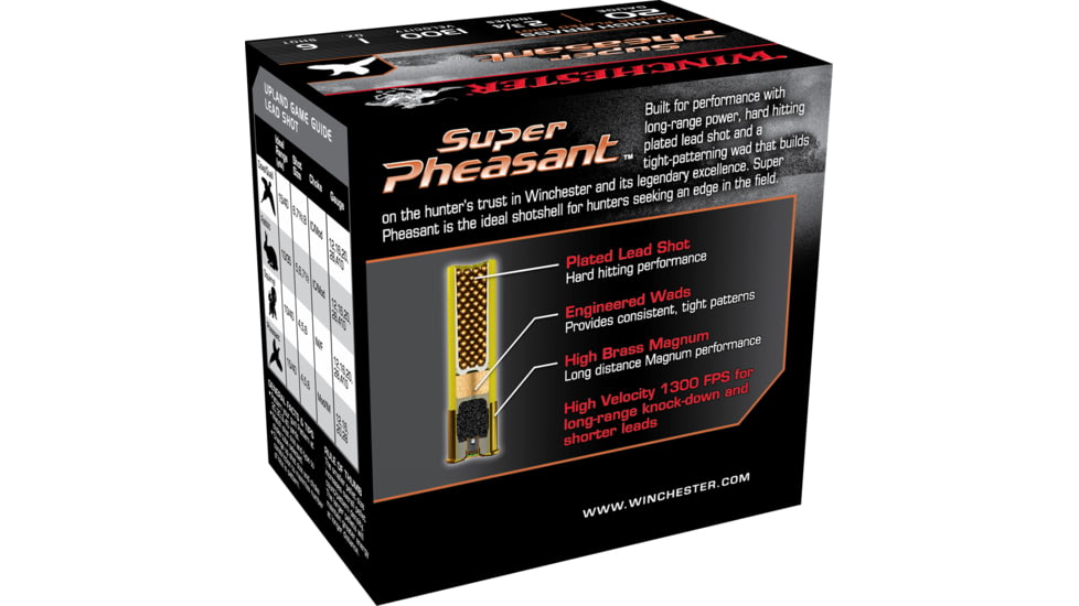 Winchester Super Pheasant 20 Gauge 1 oz 2.75in Centerfire Shotgun Ammo, 25 Rounds, X20PH6
