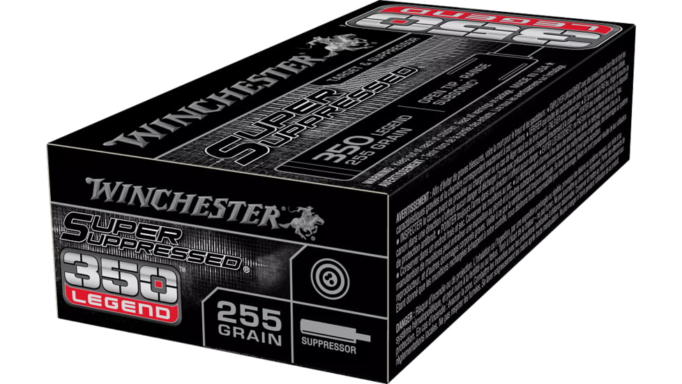 Winchester Super Suppressed .350 Legend 255 grain Subsonic Open Tip Range Centerfire Rifle Ammo, 20 Rounds, SUP350