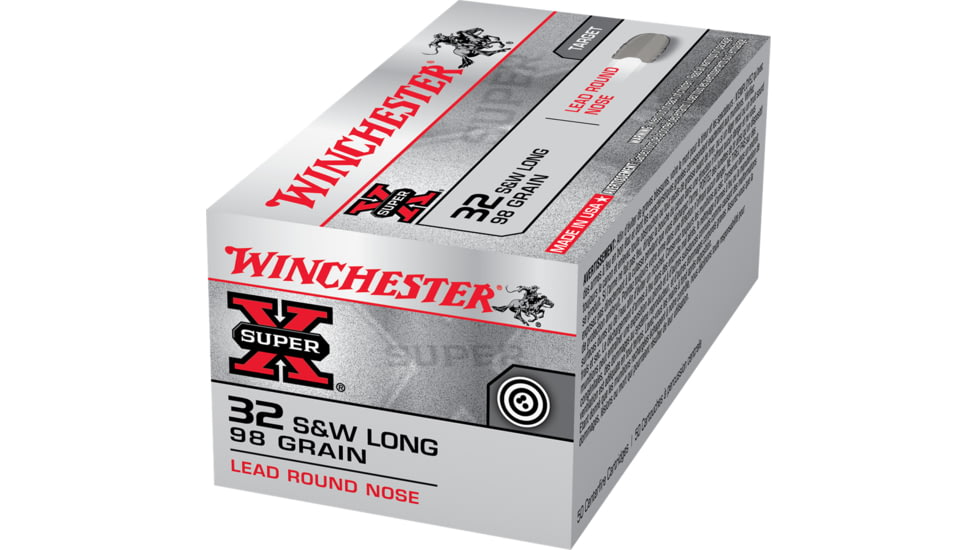 Winchester Super-X HANDGUN .32 S&amp;W 98 grain Lead Round Nose Centerfire Pistol Ammo, 50 Rounds, X32SWLP