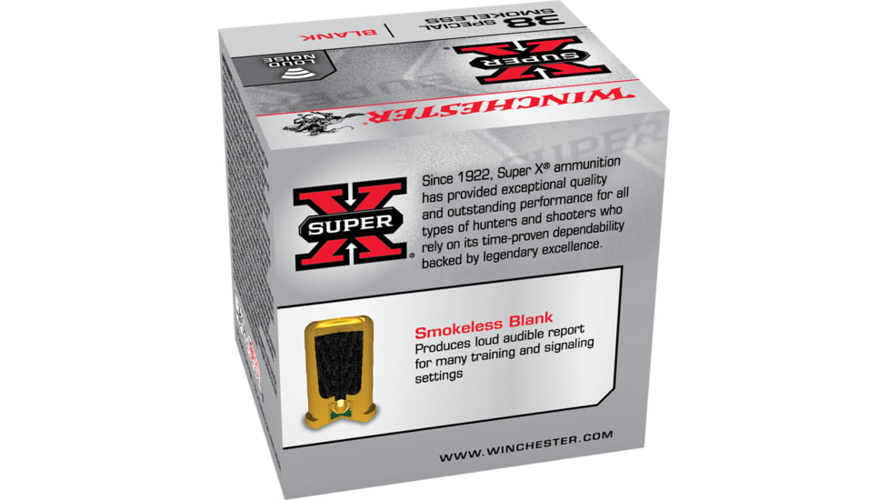 Winchester Super-X HANDGUN .38 Special 0 grain Brass Cased Blank Ammo, 50 Rounds, 38SBLP
