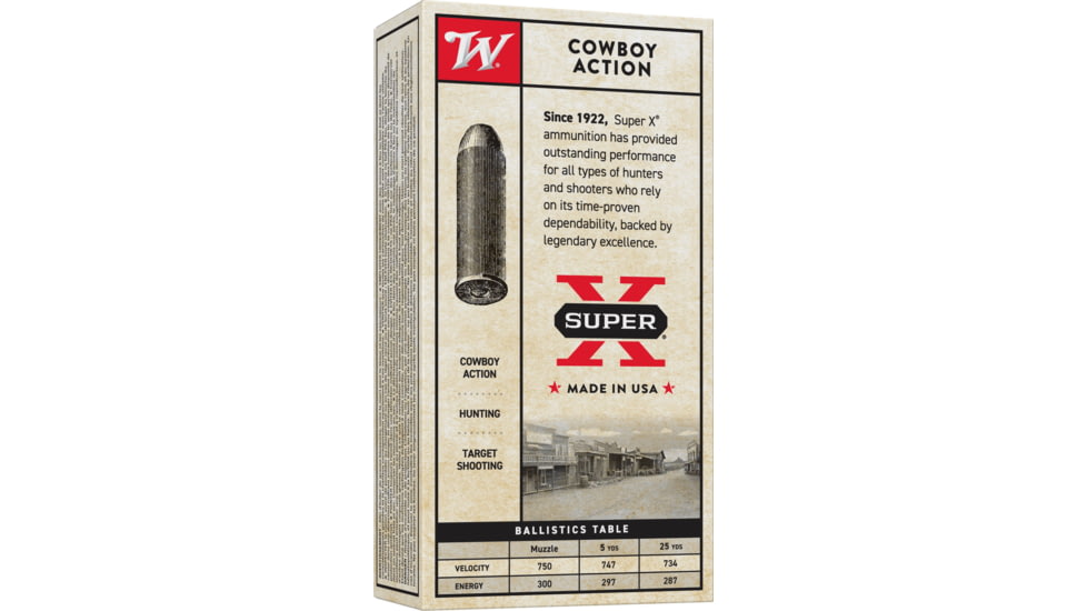 Winchester Super-X HANDGUN .44 Special 240 grain Lead Flat Nose Centerfire Pistol Ammo, 50 Rounds, USA44CB