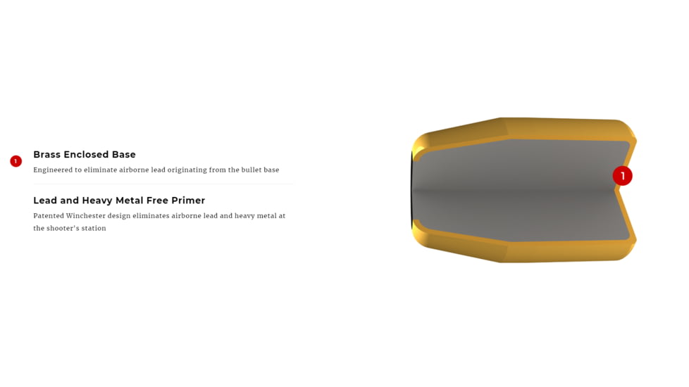 Winchester Super-X Handgun Ammo, .40 S&amp;W, WinClean Enclosed Base, 180 grain, 50 Rounds, WC402